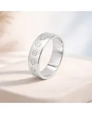 Swarovski Crystal Sunburst Ring - Handmade 925 Sterling Silver Jewelry