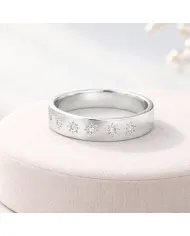 Swarovski Crystal Sunburst Ring - Handmade 925 Sterling Silver Jewelry