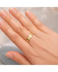 Swarovski Crystal Sunburst Ring - Gold Plated 925 Silver Handmade Jewelry