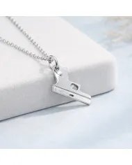 925 Silver Pistol Pendant Necklace – Handmade Gun Charm for Men & Women