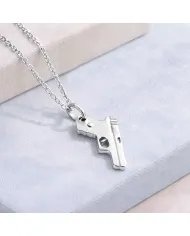 925 Silver Pistol Pendant Necklace – Handmade Gun Charm for Men & Women