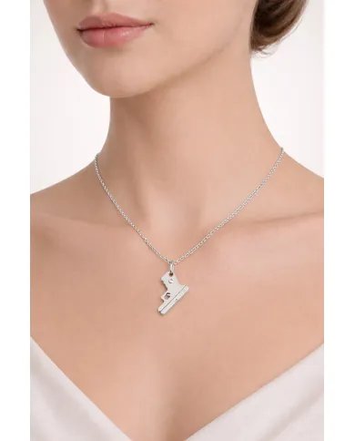 925 Silver Pistol Pendant Necklace – Handmade Gun Charm for Men & Women