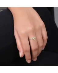 Natural Peridot Ring - 925 Sterling Silver Minimalist Handmade Jewelry