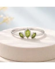 Natural Peridot Ring - 925 Sterling Silver Minimalist Handmade Jewelry