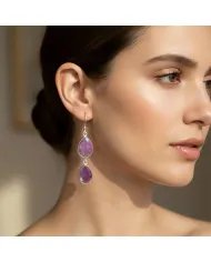 Natural Tourmaline Earrings - 925 Sterling Silver Handmade Jewelry