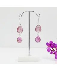 Natural Tourmaline Earrings - 925 Sterling Silver Handmade Jewelry