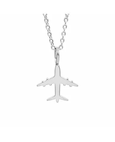 Airplane Pendant in 925 Sterling Silver - Handmade Lightweight Jewelry