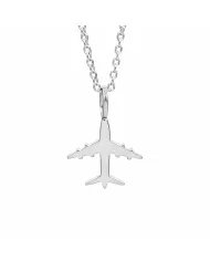 925 Silver Airplane Pendant - Handmade Gold Plated Lightweight Jewelry