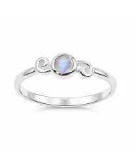 Moonstone Ring in 925 Sterling Silver - Handmade Minimalist Jewelry