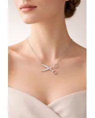 925 Silver Scissors Pendant – Handmade Jewelry for Hairdresser & Stylist