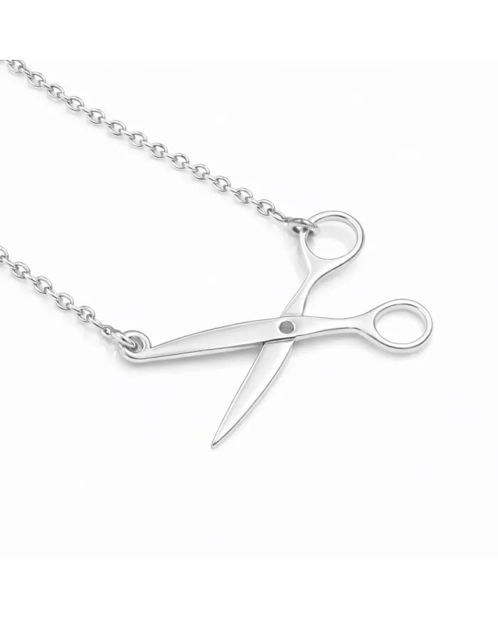 925 Silver Scissors Pendant – Handmade Jewelry for Hairdresser & Stylist