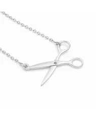 925 Silver Scissors Pendant – Handmade Jewelry for Hairdresser & Stylist