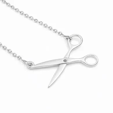 925 Silver Scissors Pendant – Handmade Jewelry for Hairdresser & Stylist