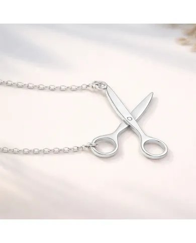 925 Silver Scissors Pendant – Handmade Jewelry for Hairdresser & Stylist