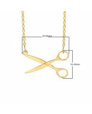 925 Silver Gold Plated Scissors Pendant – Handmade Jewelry for Hairdresser