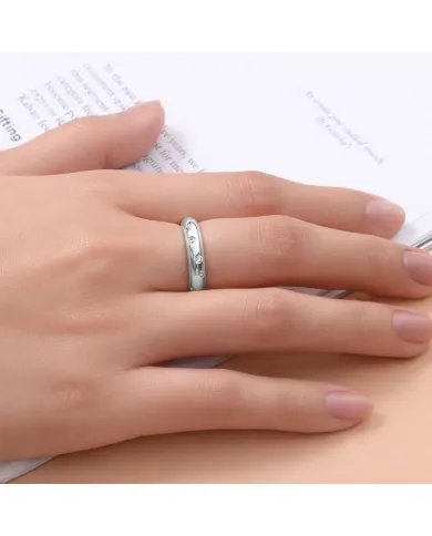 Swarovski Crystal Dot Ring - 925 Sterling Silver Handmade Jewelry