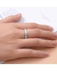 Swarovski Crystal Dot Ring - 925 Sterling Silver Handmade Jewelry