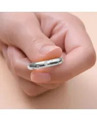 Swarovski Crystal Dot Ring - 925 Sterling Silver Handmade Jewelry