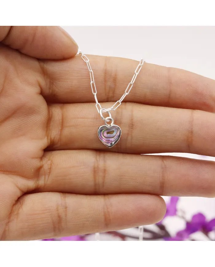 Abalone Shell Pendant in 925 Sterling Silver – Handmade Ocean-Inspired Jewelry