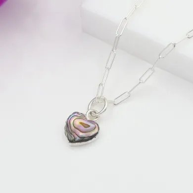 Abalone Shell Pendant in 925 Sterling Silver – Handmade Ocean-Inspired Jewelry