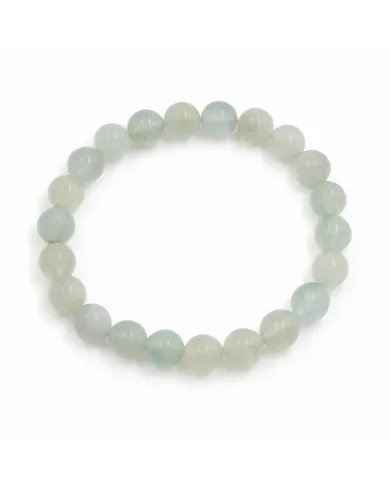 Aquamarine Bracelet for Calm & Clarity – Stretch Beaded Healing Jewelry