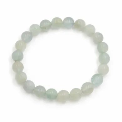 Aquamarine Bracelet for Calm & Clarity – Stretch Beaded Healing Jewelry