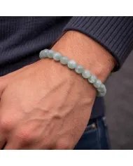 Aquamarine Bracelet for Calm & Clarity – Stretch Beaded Healing Jewelry