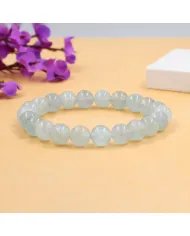 Aquamarine Bracelet for Calm & Clarity – Stretch Beaded Healing Jewelry