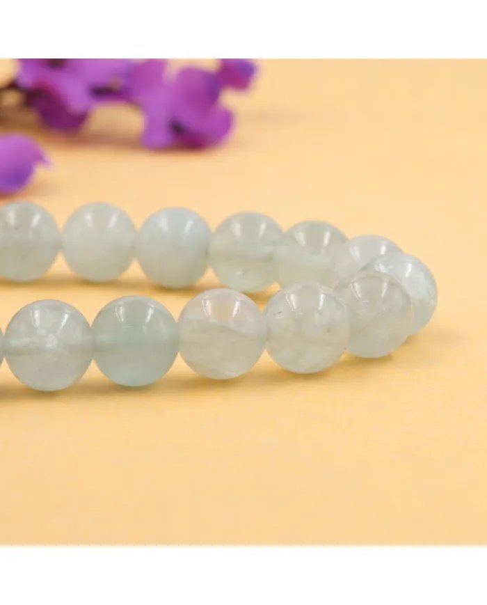 Aquamarine Bracelet for Calm & Clarity – Stretch Beaded Healing Jewelry