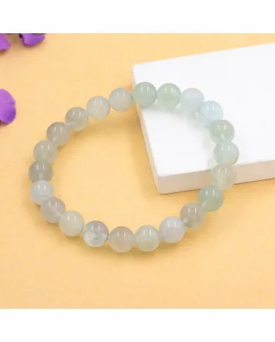 Aquamarine Bracelet for Calm & Clarity – Stretch Beaded Healing Jewelry