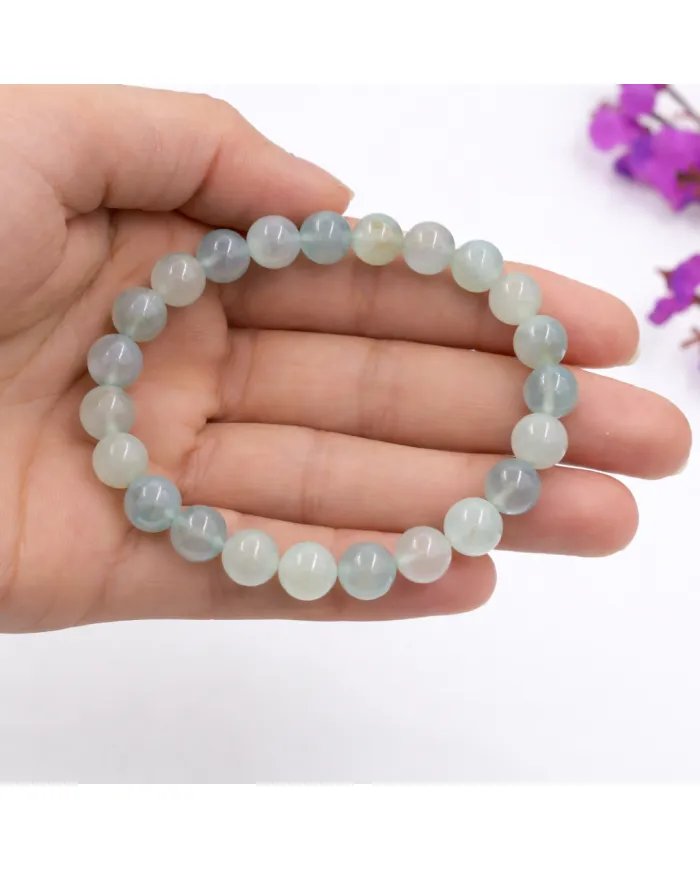 Aquamarine Bracelet for Calm & Clarity – Stretch Beaded Healing Jewelry