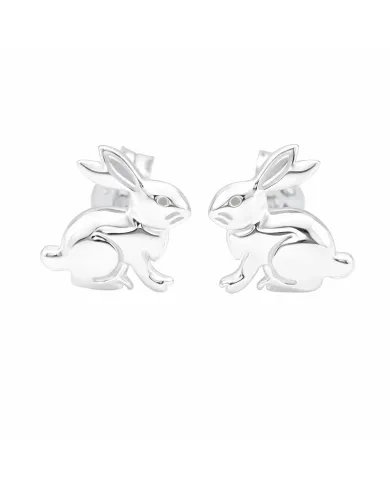 925 Silver Bunny Studs - Cute Animal Jewelry Gift for Women