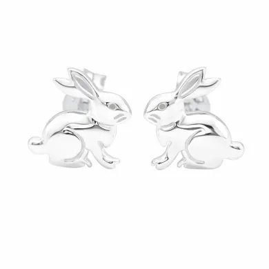 925 Silver Bunny Studs - Cute Animal Jewelry Gift for Women