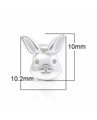 925 Sterling Silver Bunny Studs – Cute Animal Jewelry for Women