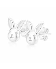 925 Sterling Silver Bunny Studs – Cute Animal Jewelry for Women