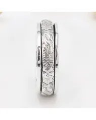 Designer Spinner Ring - 925 Silver Fidget & Stress Relief Band Jewelry