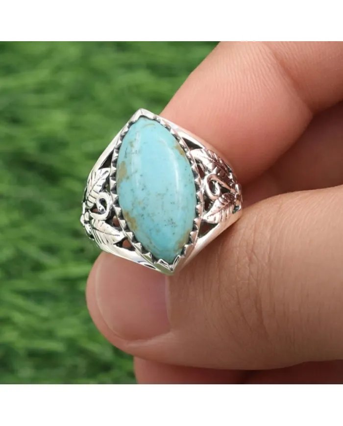 Arizona Turquoise Ring in 925 Sterling Silver – Handmade Jewelry