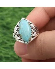 Arizona Turquoise Ring in 925 Sterling Silver – Handmade Jewelry