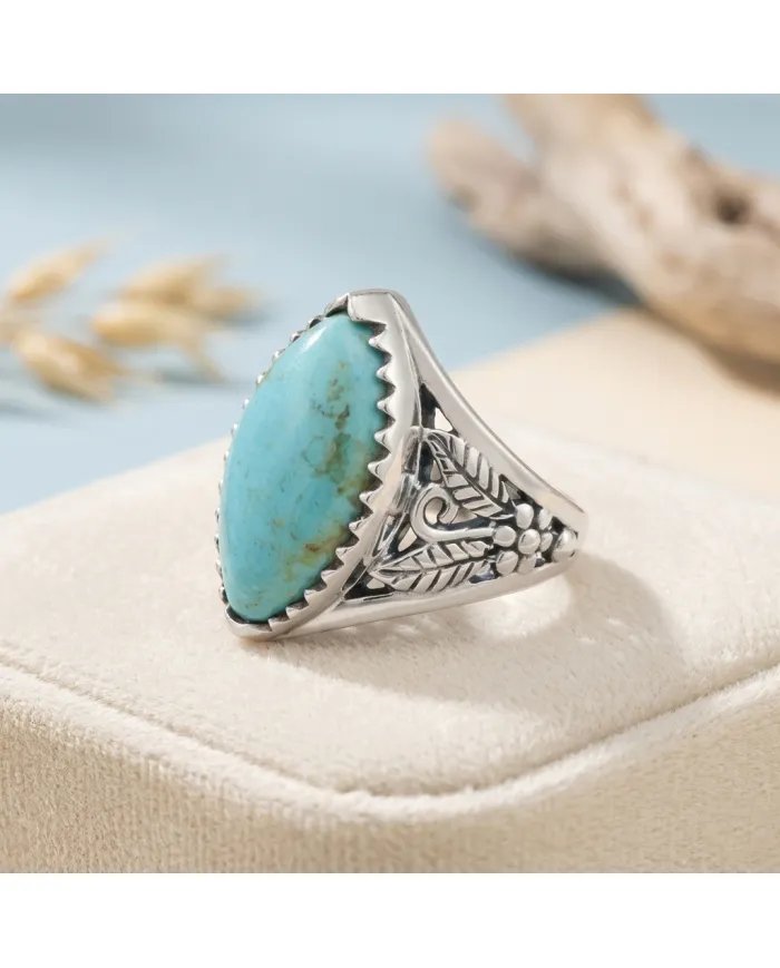 Arizona Turquoise Ring in 925 Sterling Silver – Handmade Jewelry