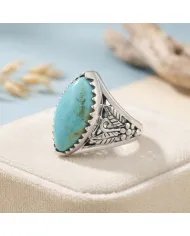 Arizona Turquoise Ring in 925 Sterling Silver – Handmade Jewelry
