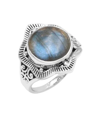 Labradorite Ring - 925 Sterling Silver Handmade Boho Dainty Jewelry