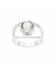 Green Amethyst Ring - 925 Sterling Silver Handmade Gemstone Jewelry