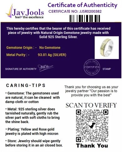 Brass Spinner Ring - 925 Sterling Silver Anxiety & Meditation Jewelry