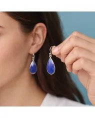 Lapis Lazuli Earrings in 925 Sterling Silver – Handmade Gemstone Jewelry