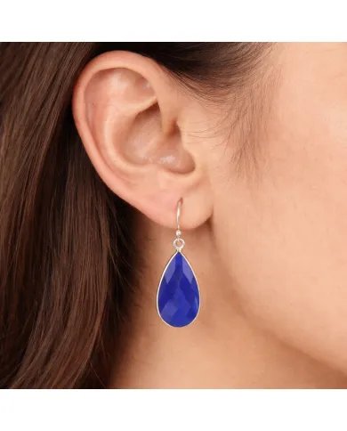 Lapis Lazuli Earrings in 925 Sterling Silver – Handmade Gemstone Jewelry