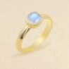 Natural Moonstone Ring, Cushion Ring, Dainty Gold Ring, Engagement Ring for Girls, Love Promise Ring, Statement Ring, Women Ring