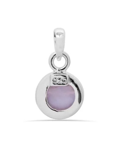 925 Sterling Silver Blue Lace Agate Pendant Necklace for Women