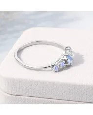 Moonstone Ring in 925 Sterling Silver Handmade Stackable Band