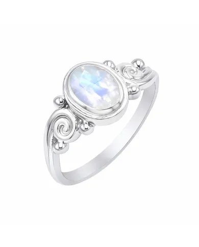 Moonstone Ring – 925 Sterling Silver Handmade Boho Gemstone Jewelry
