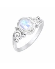 Moonstone Ring – Gold Plated 925 Sterling Silver Handmade Boho Jewelry